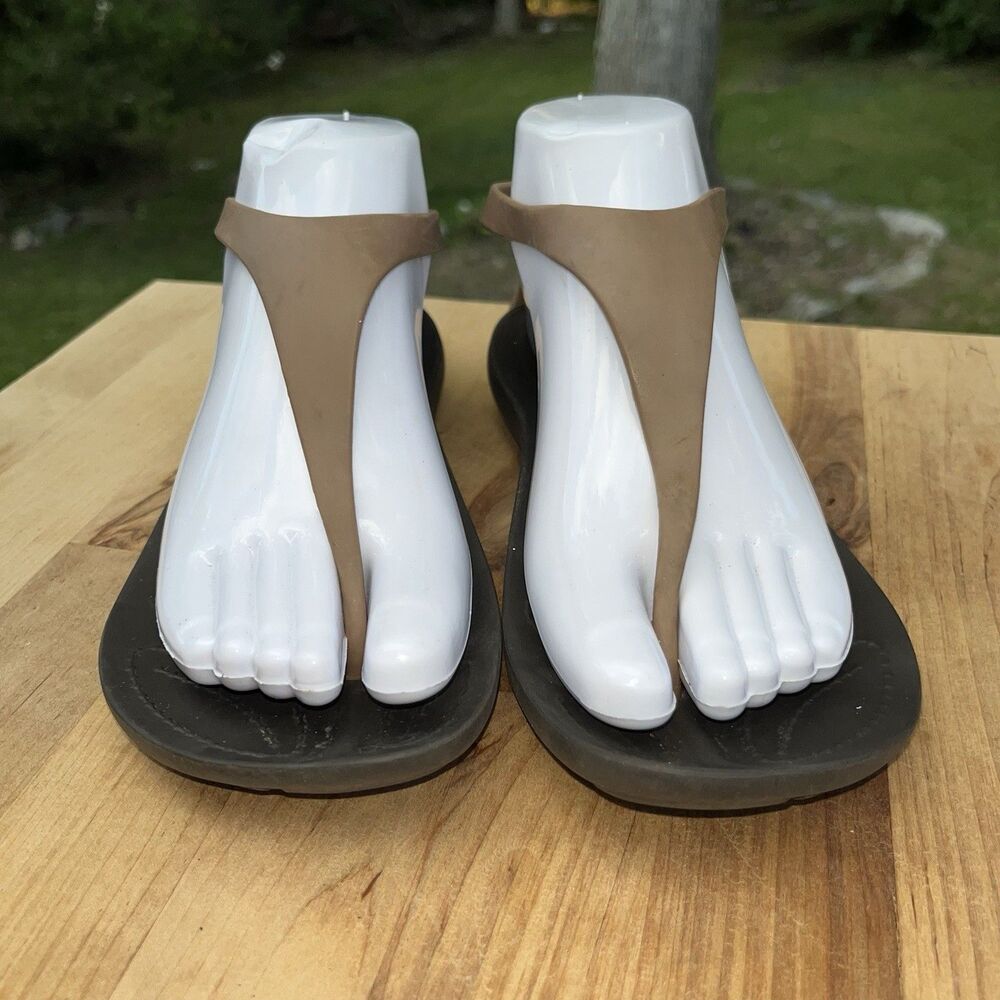 Crocs Sexi Serena Flip Sandals Women’s Size 8 Espresso Brown T-Strap Thong